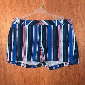 a.n.a Stripped Twill Shorts Multicolor Womens Size 12